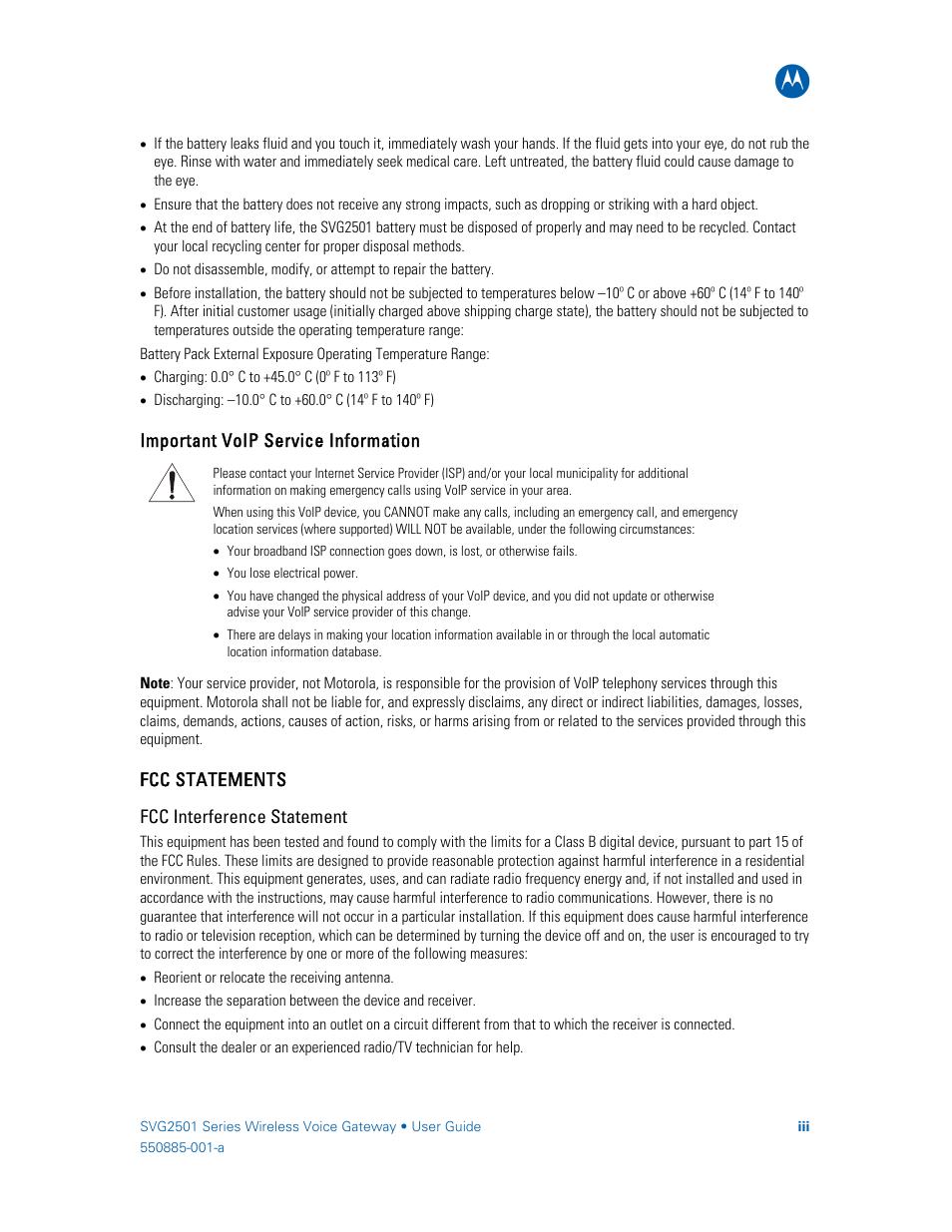 Motorola SURFboard SVG2501U User Manual | Page 7 / 34