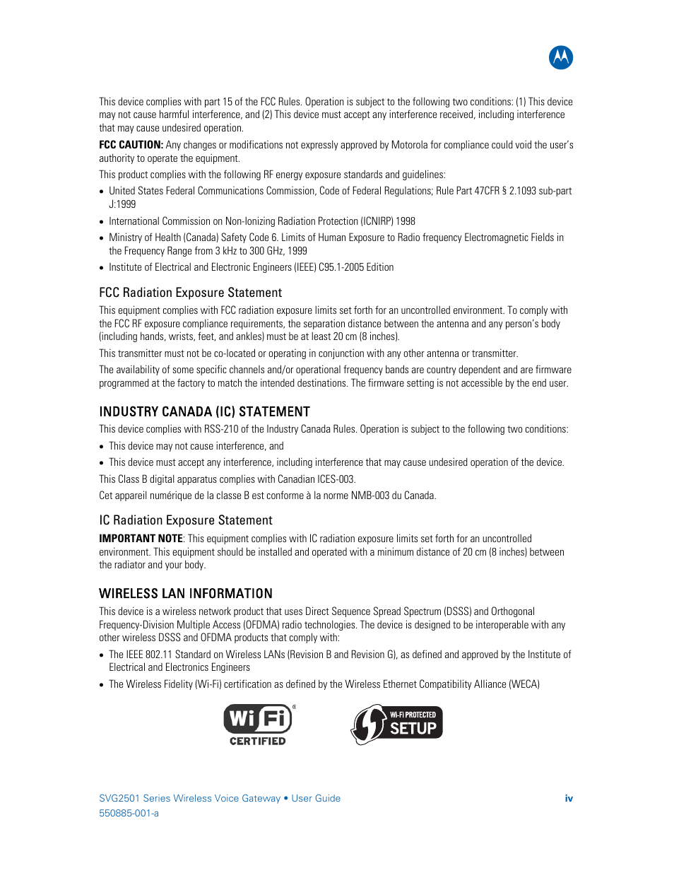 Motorola SURFboard SVG2501U User Manual | Page 8 / 34