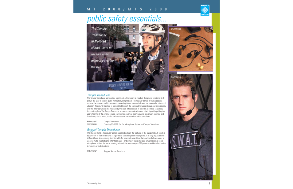 Public safety essentials | Motorola LCS 2000TM User Manual | Page 11 / 48