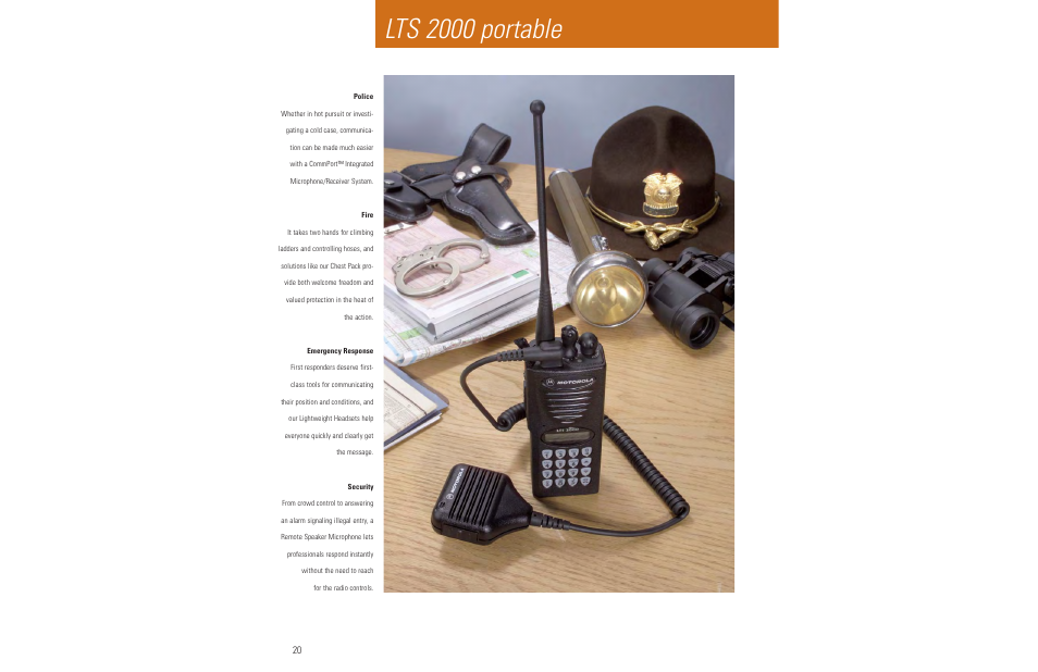 Lts 2000 portable | Motorola LCS 2000TM User Manual | Page 22 / 48