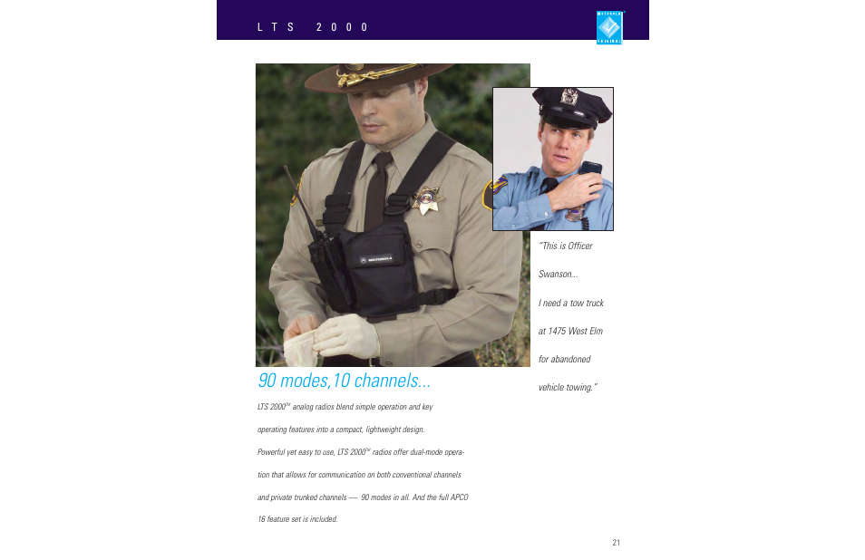 90 modes,10 channels, L t s 2 0 0 0 | Motorola LCS 2000TM User Manual | Page 23 / 48