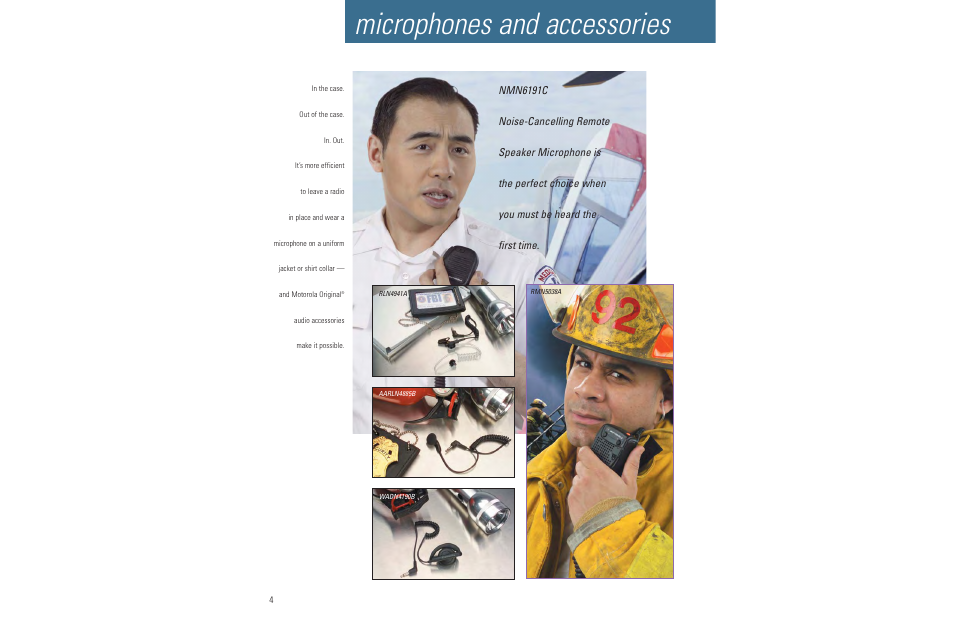 Microphones and accessories | Motorola LCS 2000TM User Manual | Page 6 / 48