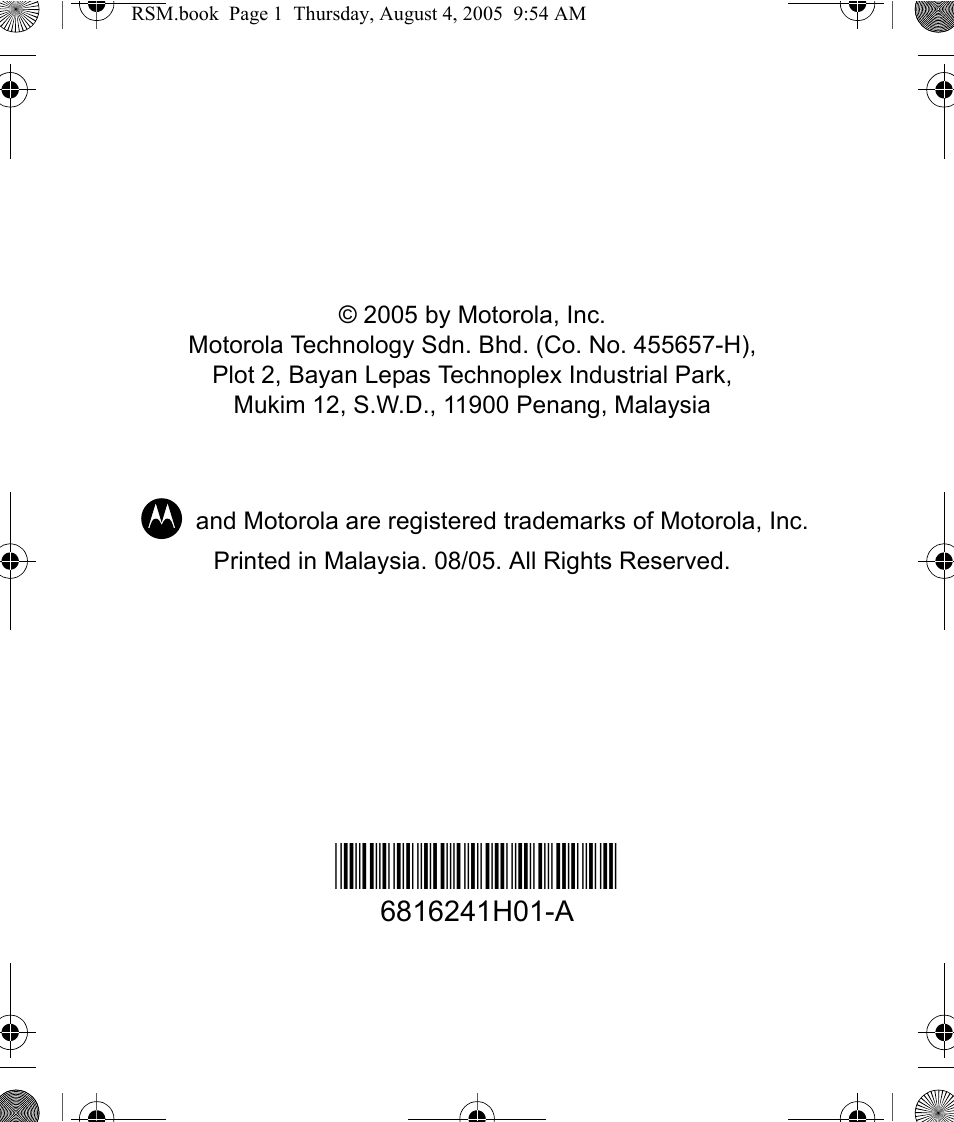 English | Motorola PMMN4015 User Manual | Page 6 / 6