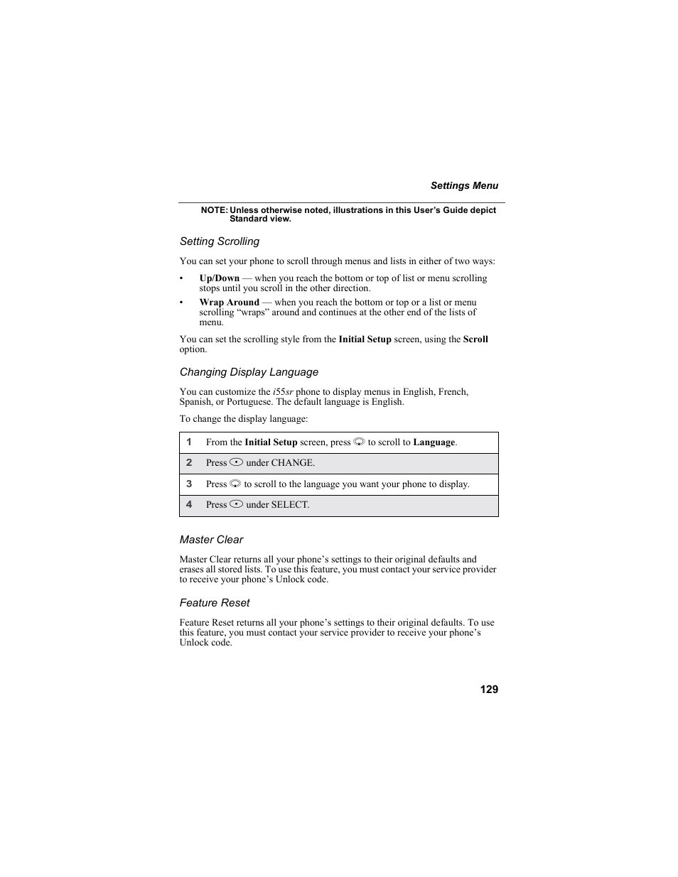 Motorola i55sr Phone User Manual | Page 129 / 176