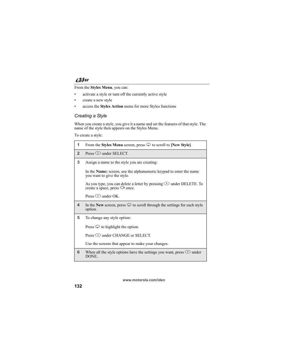 Motorola i55sr Phone User Manual | Page 132 / 176
