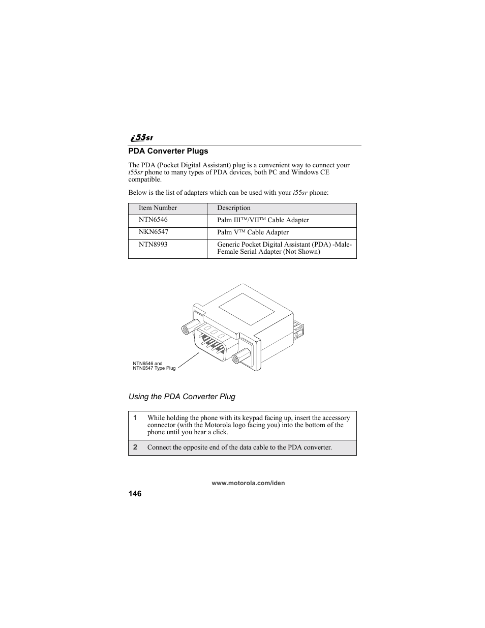 Motorola i55sr Phone User Manual | Page 146 / 176