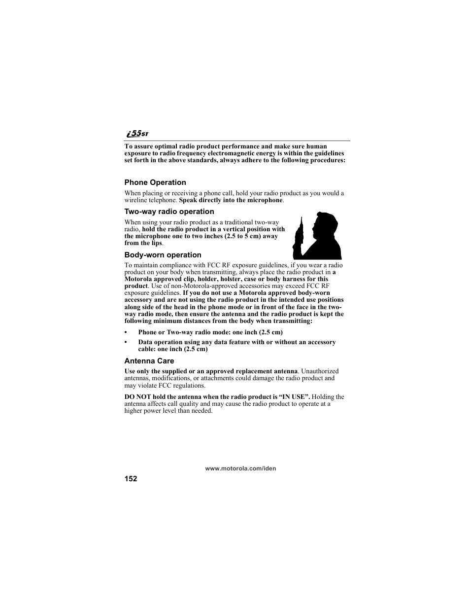 Motorola i55sr Phone User Manual | Page 152 / 176