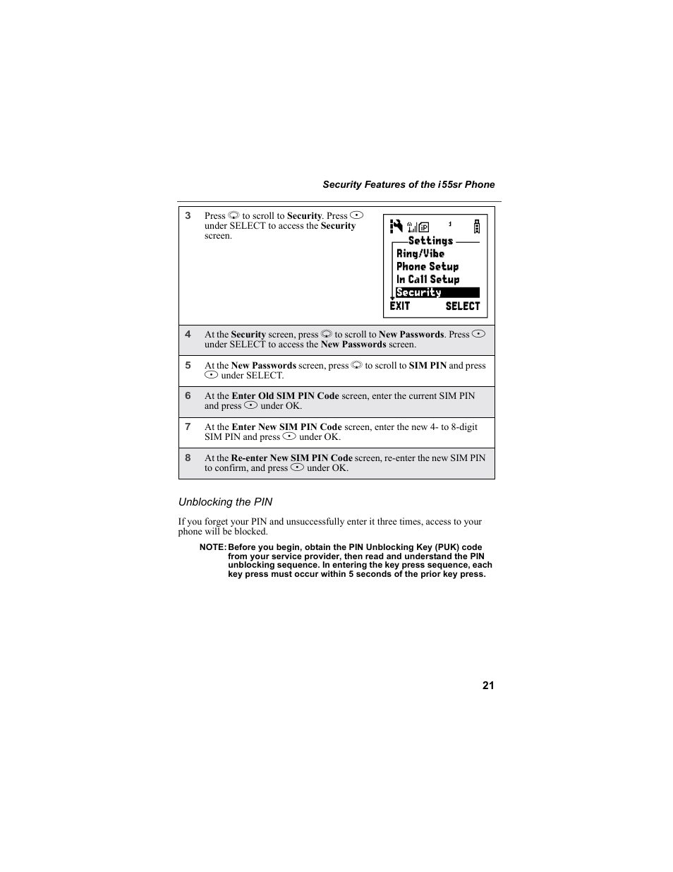 Motorola i55sr Phone User Manual | Page 21 / 176