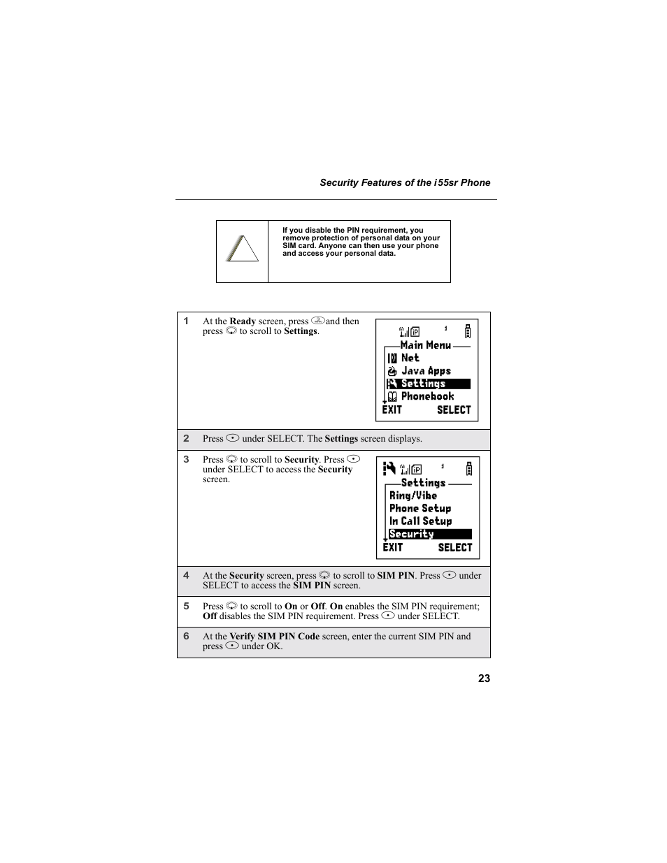 Motorola i55sr Phone User Manual | Page 23 / 176