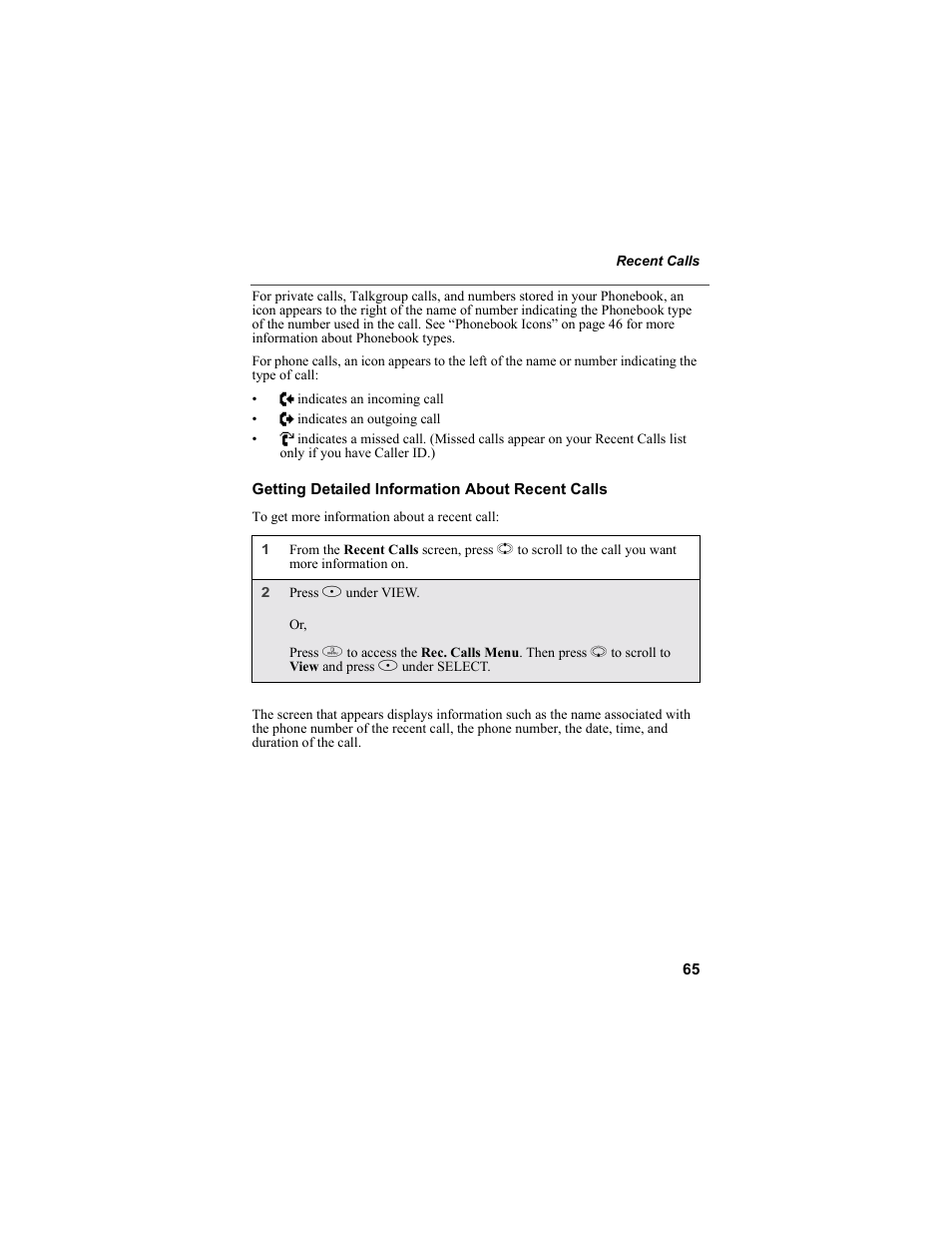 Motorola i55sr Phone User Manual | Page 65 / 176