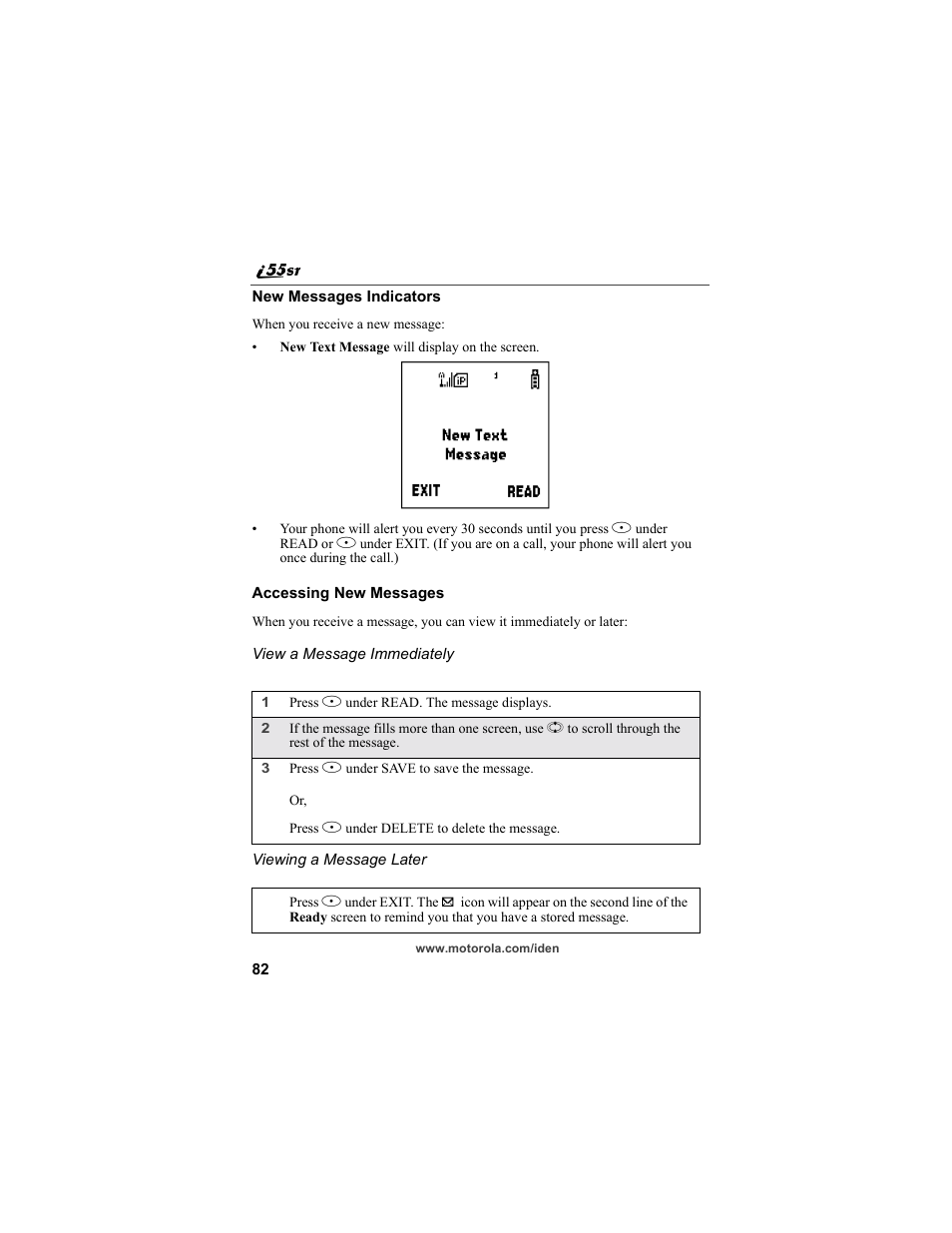 Motorola i55sr Phone User Manual | Page 82 / 176