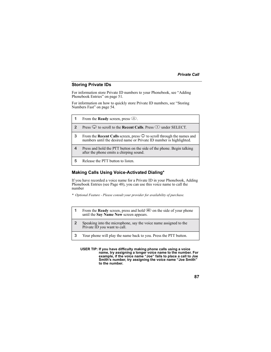 Motorola i55sr Phone User Manual | Page 87 / 176