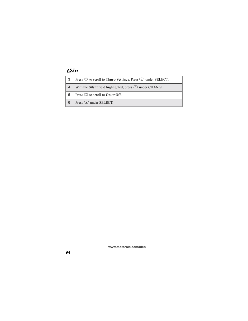 Motorola i55sr Phone User Manual | Page 94 / 176