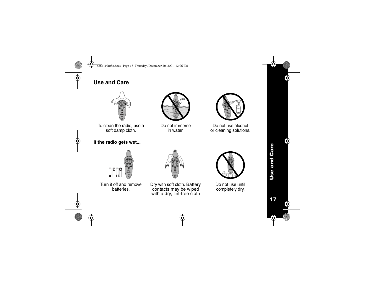 User guide and care | Motorola T4300 User Manual | Page 21 / 32