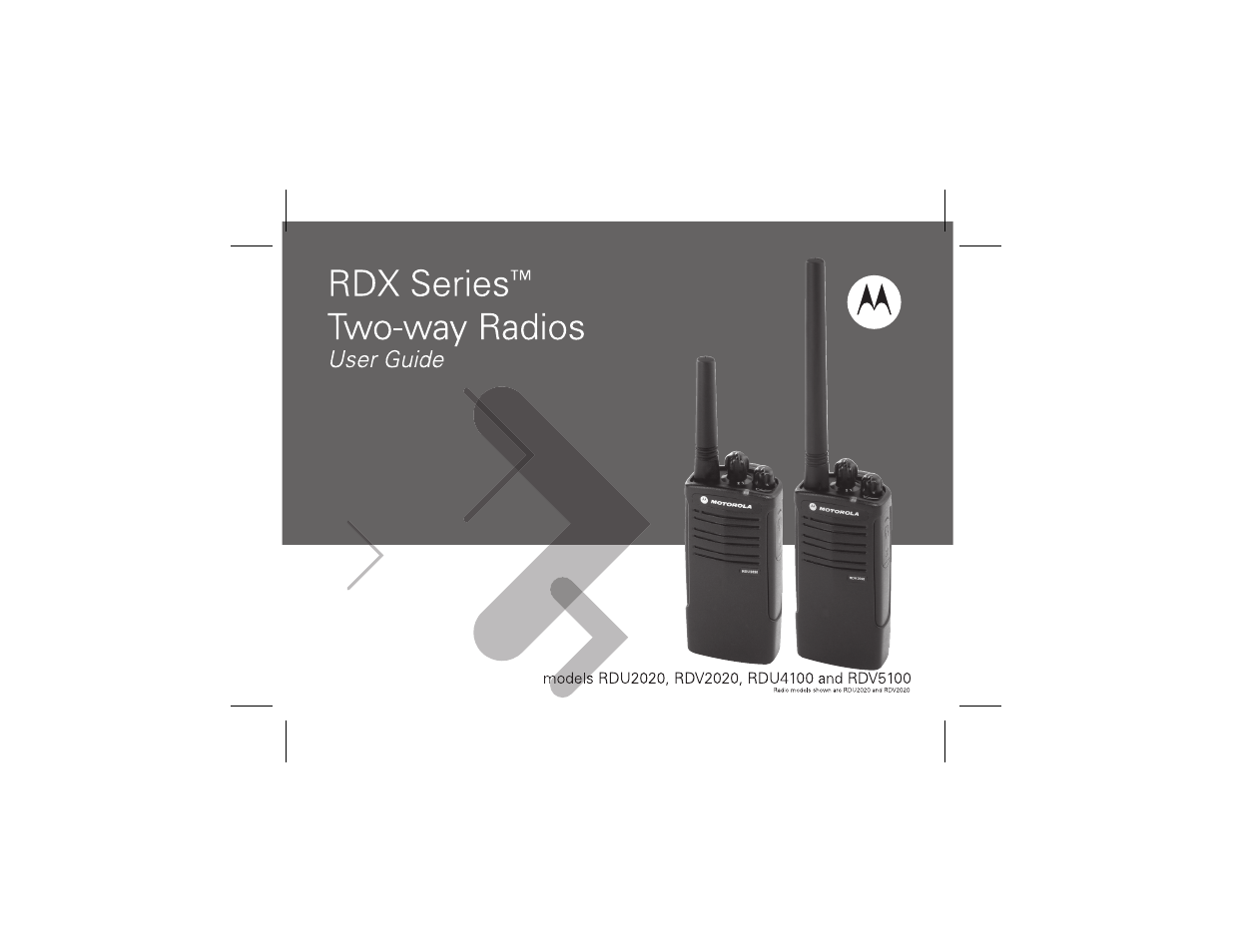 Motorola RDX SERIES RDU4100 User Manual | 99 pages
