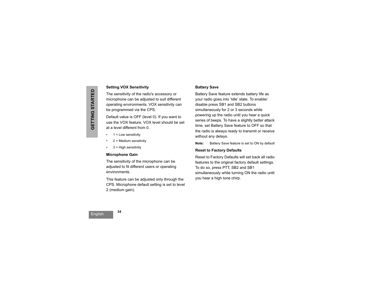 Motorola RDX SERIES RDU4100 User Manual | Page 36 / 99