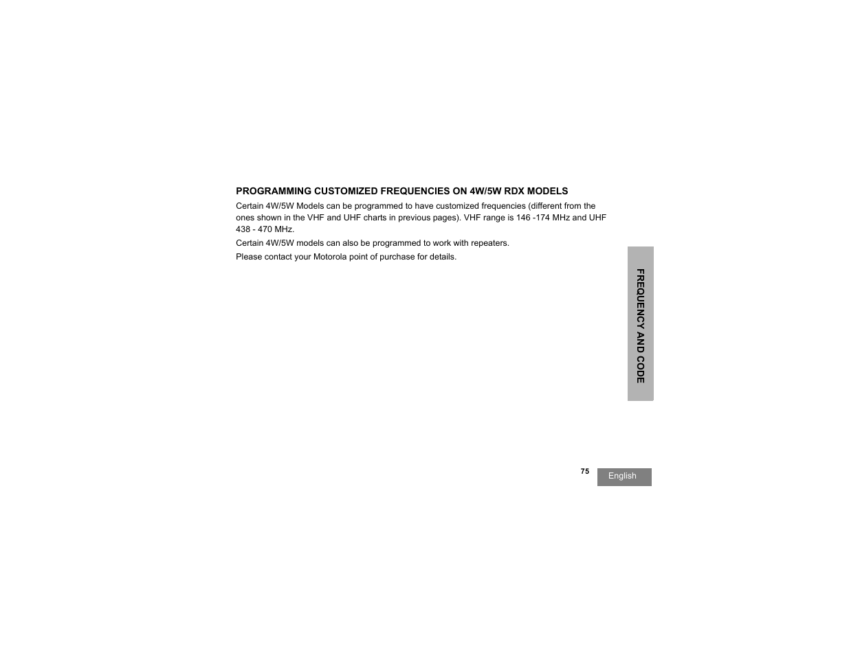 Motorola RDX SERIES RDU4100 User Manual | Page 77 / 99