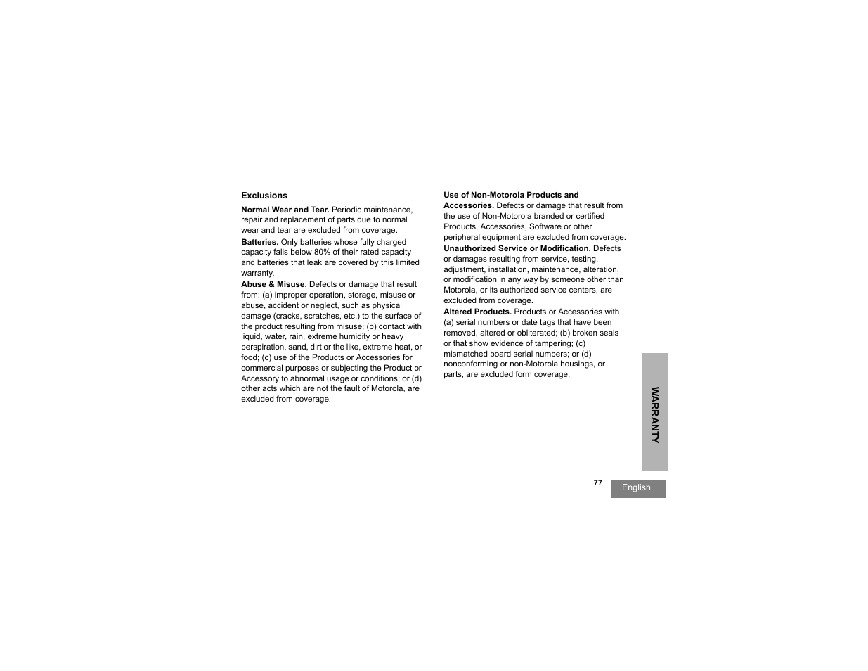Motorola RDX SERIES RDU4100 User Manual | Page 79 / 99