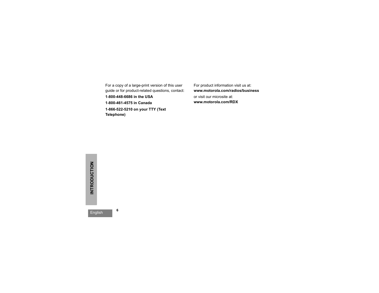 Motorola RDX SERIES RDU4100 User Manual | Page 8 / 99