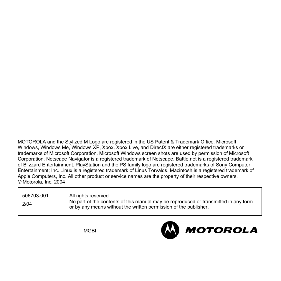 Motorola SURFBOARD SBG1000 User Manual | Page 16 / 16