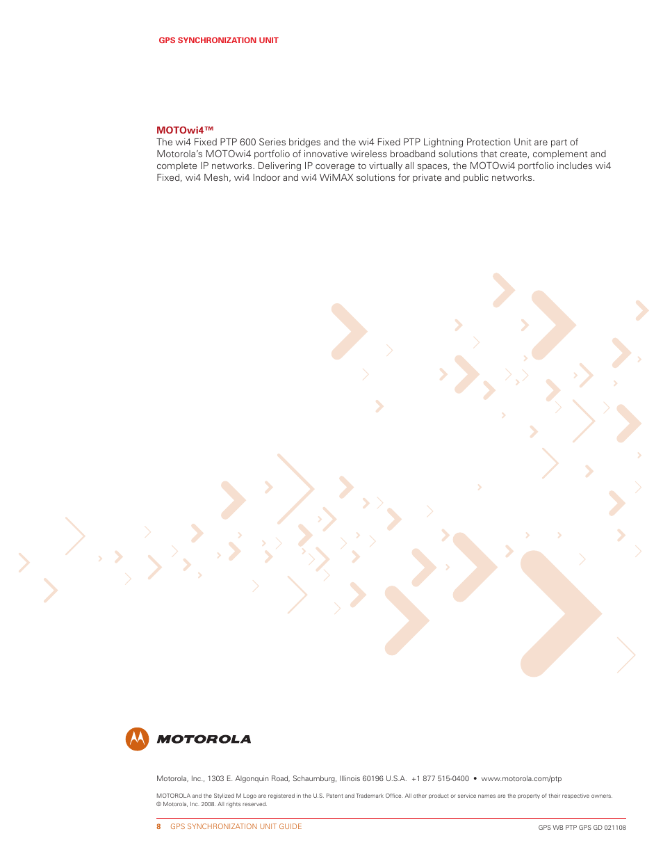 Motorola PTP 600 User Manual | Page 8 / 8
