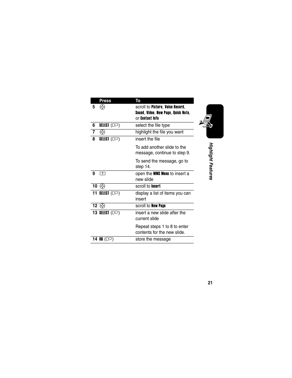 Motorola E398 User Manual | Page 22 / 120