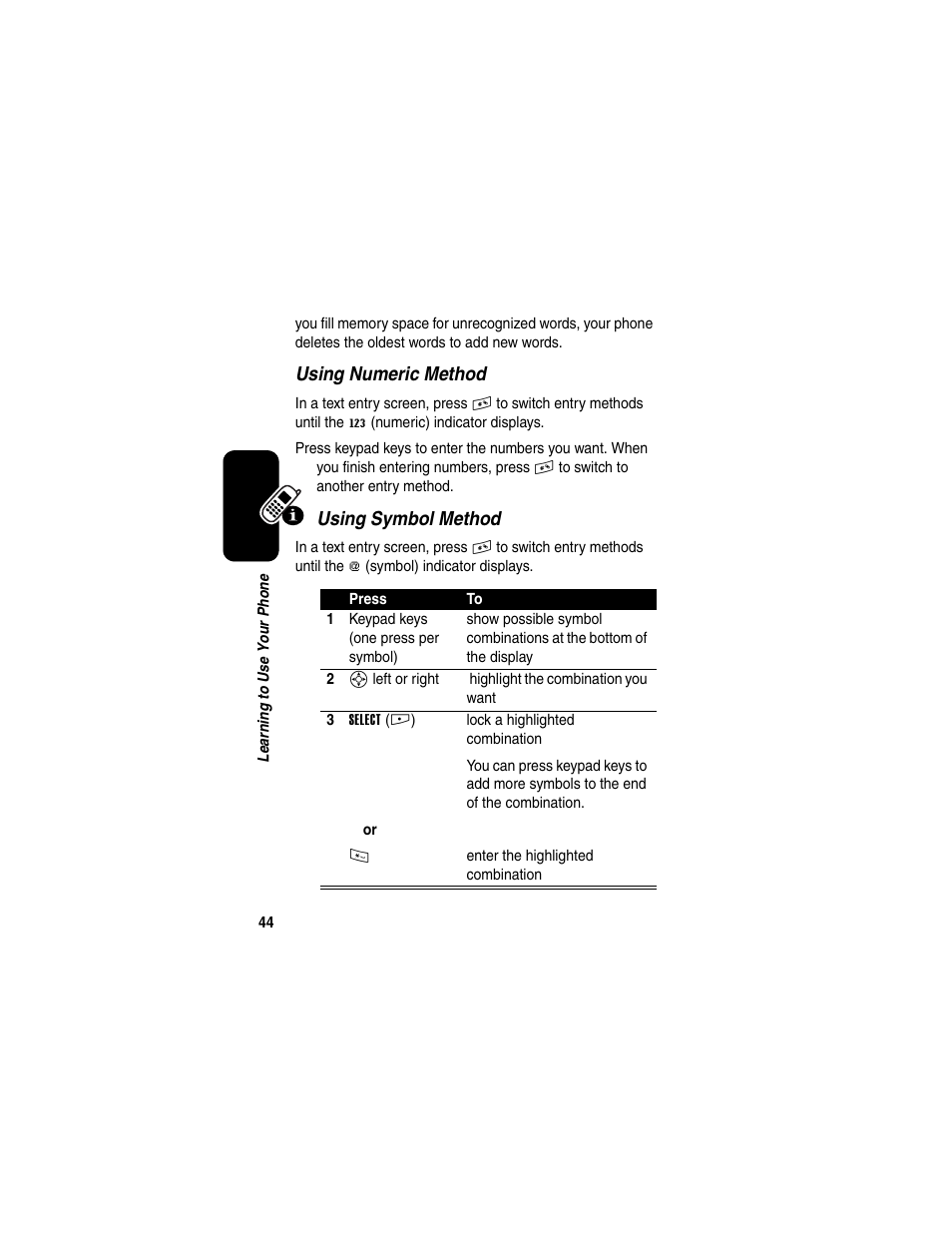 Motorola E398 User Manual | Page 45 / 120