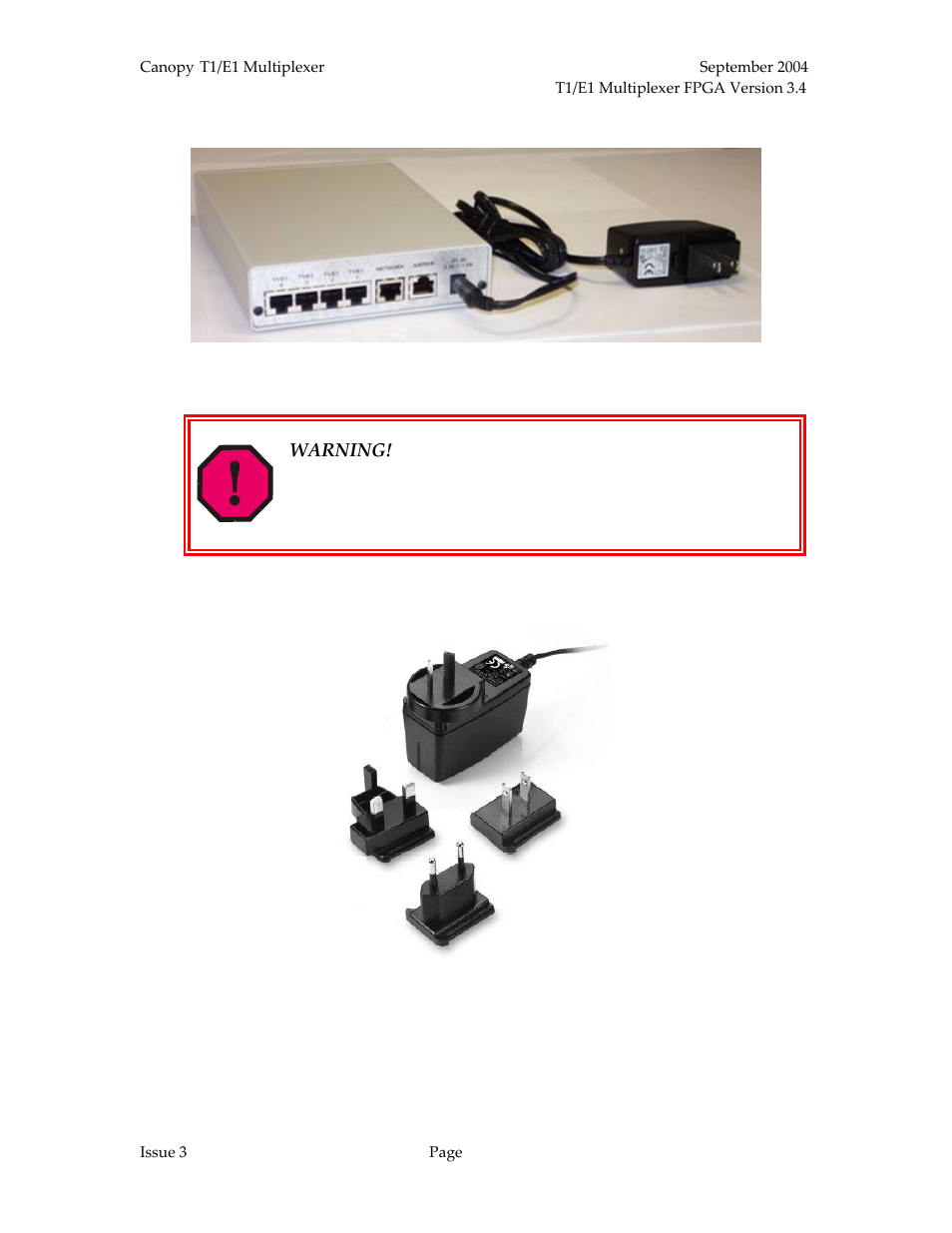 Figure 4: standard adapters for global use, Figure 3, On pag | Motorola T1/E1 User Manual | Page 12 / 73