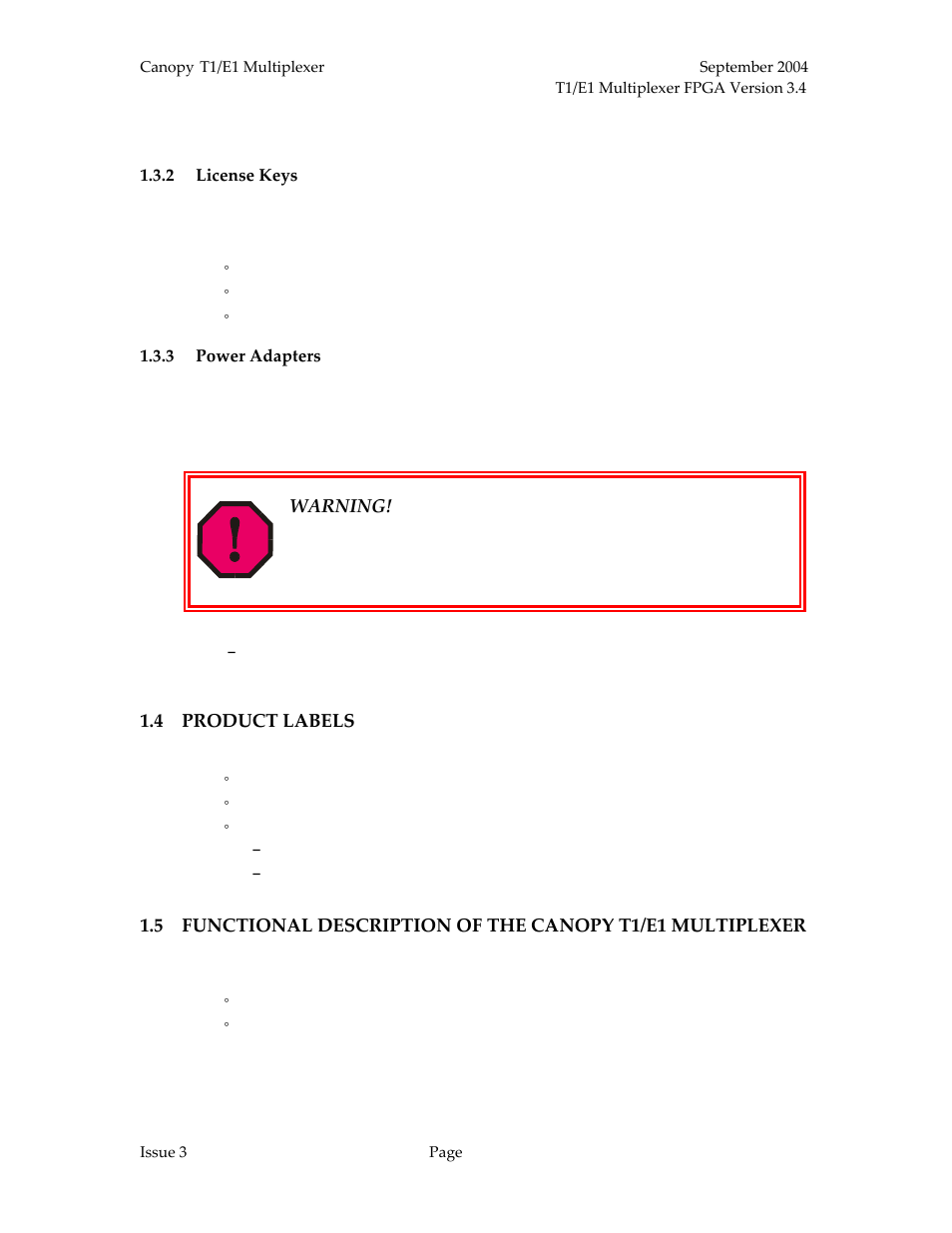 License keys, Power adapters, Product labels | Motorola T1/E1 User Manual | Page 18 / 73