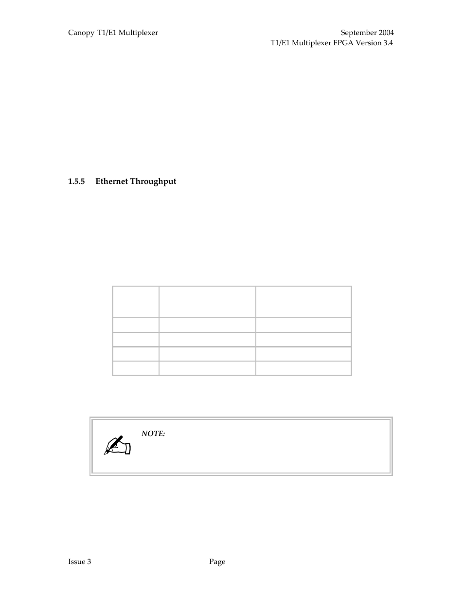 Ethernet throughput | Motorola T1/E1 User Manual | Page 25 / 73