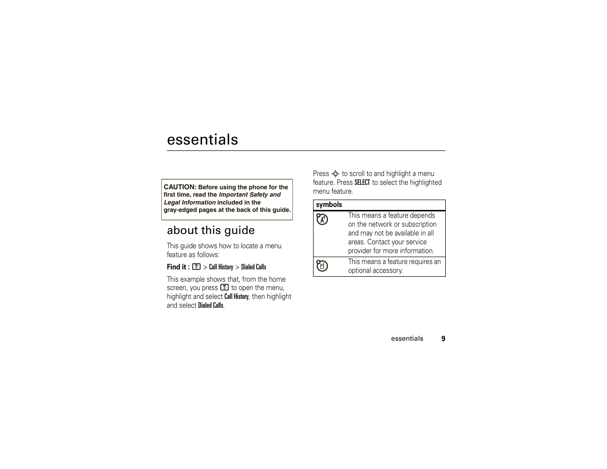 Essentials, About this guide | Motorola 6809512A76-A User Manual | Page 11 / 80