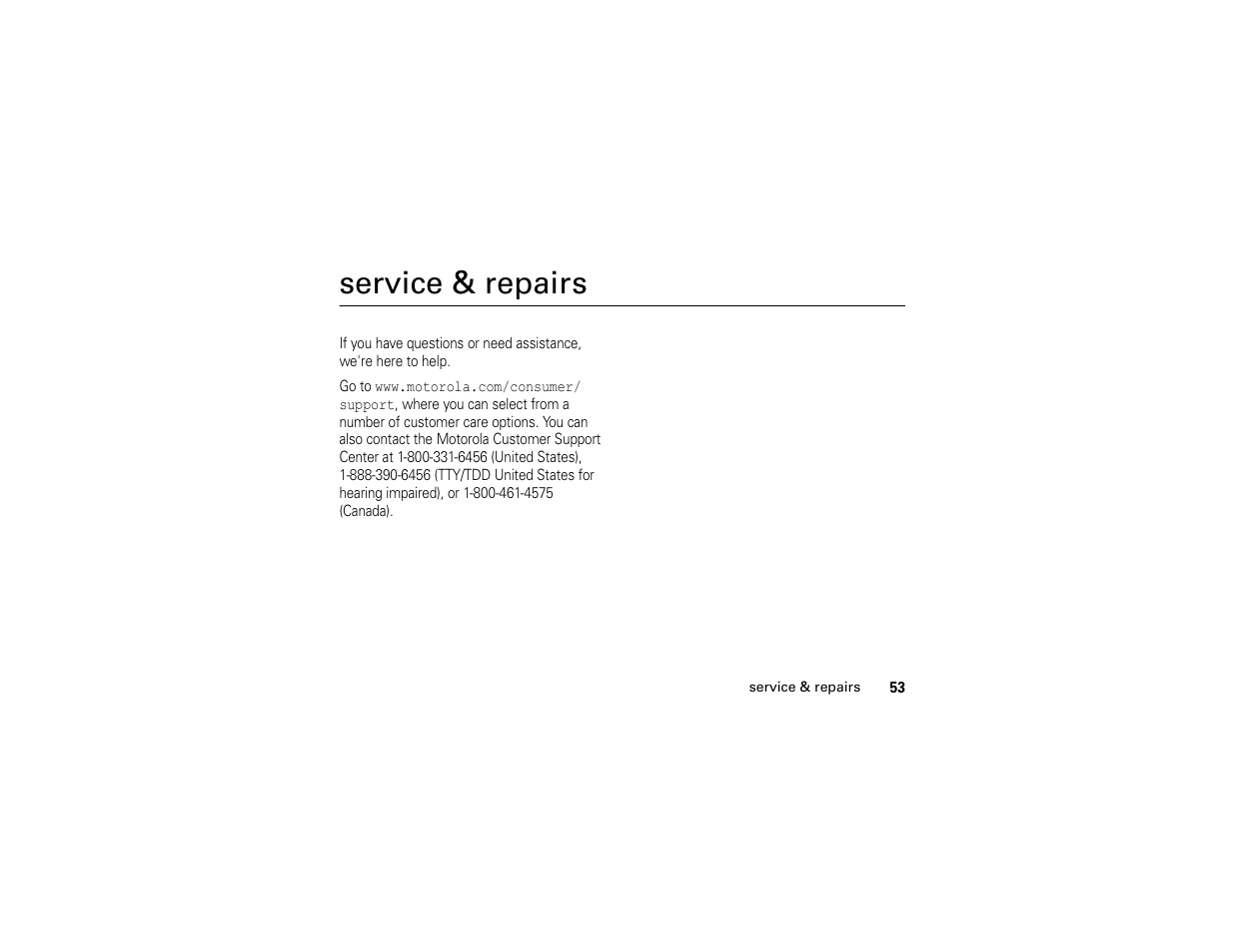 Service & repairs | Motorola 6809512A76-A User Manual | Page 55 / 80