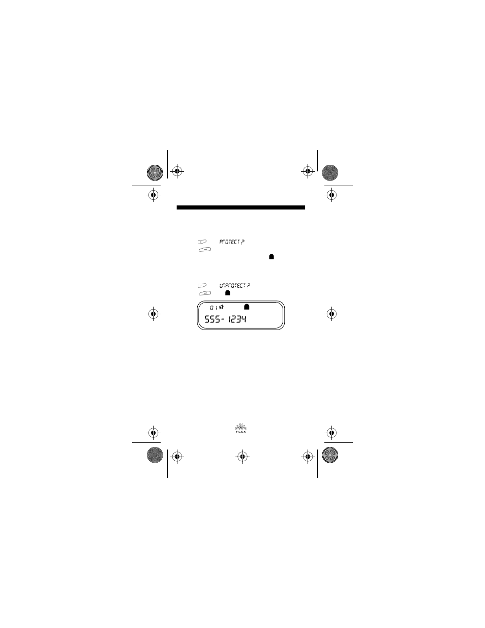 Protecting and unprotecting your messages | Motorola Express Xtra Express Xtra FLX Pager User Manual | Page 12 / 20