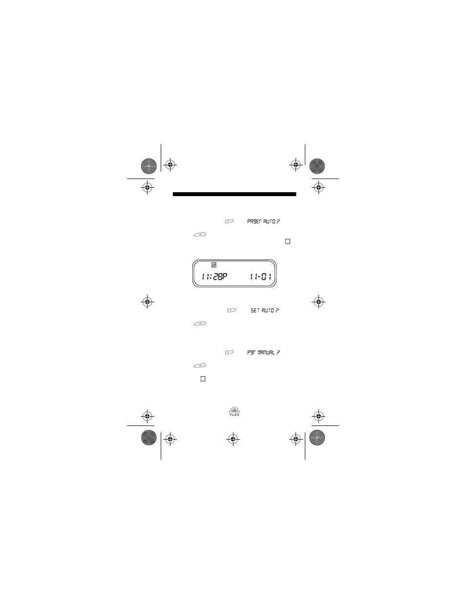 Automatic on/off | Motorola Express Xtra Express Xtra FLX Pager User Manual | Page 15 / 20