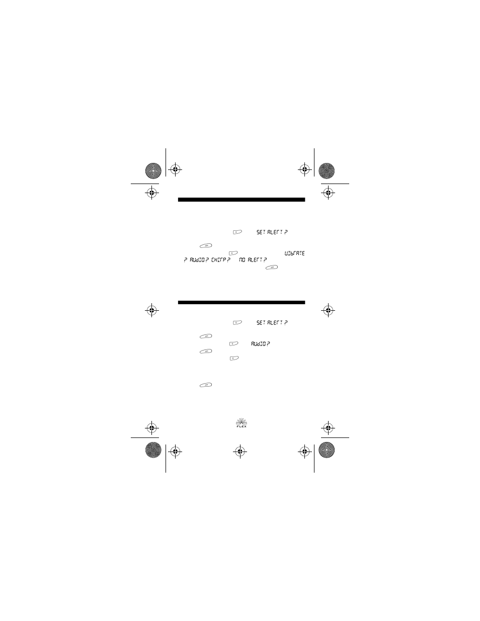 Setting the incoming message alert, Setting the pleasing alerts | Motorola Express Xtra Express Xtra FLX Pager User Manual | Page 9 / 20