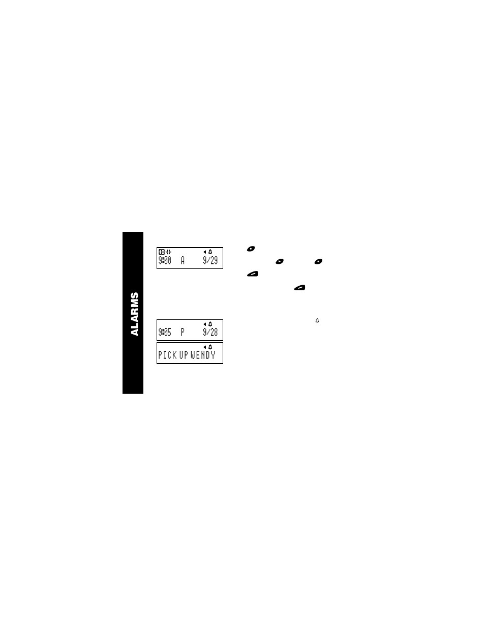 Alarms | Motorola Jazz Pager User Manual | Page 20 / 48