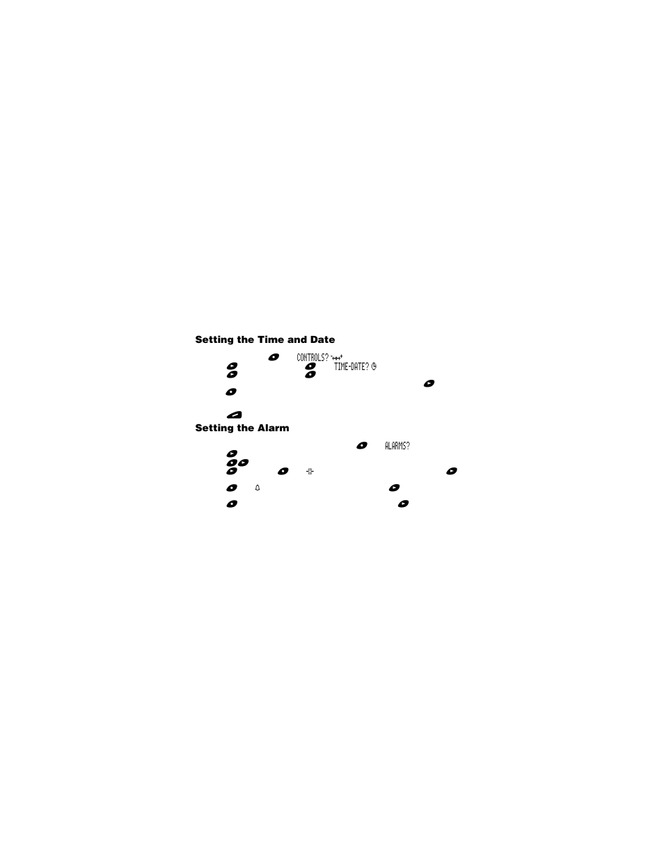 Setting the time and date, Setting the alarm, Setting the time and date setting the alarm | Motorola Jazz Pager User Manual | Page 47 / 48