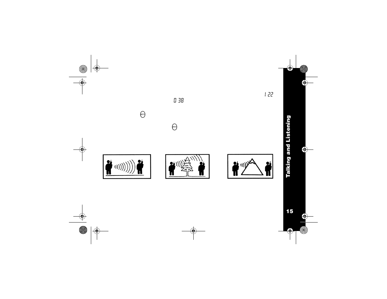 Talking and listening, Talk range | Motorola T5800 User Manual | Page 19 / 42