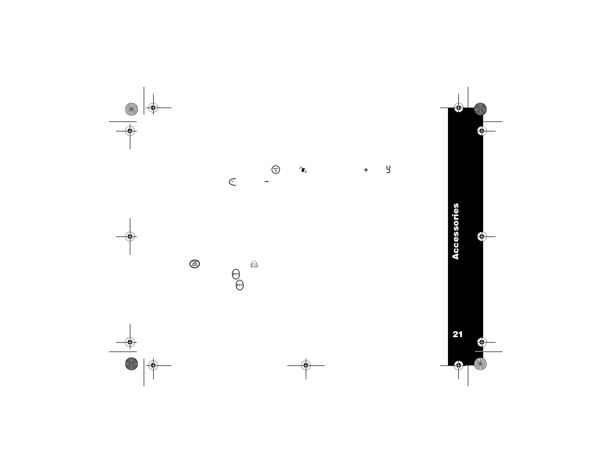 Vibracall® alert (t5820 only), Accessories, To use audio accessories | Hands-free use/vox with compatible vox accessories, Vox accessories | Motorola T5800 User Manual | Page 25 / 42