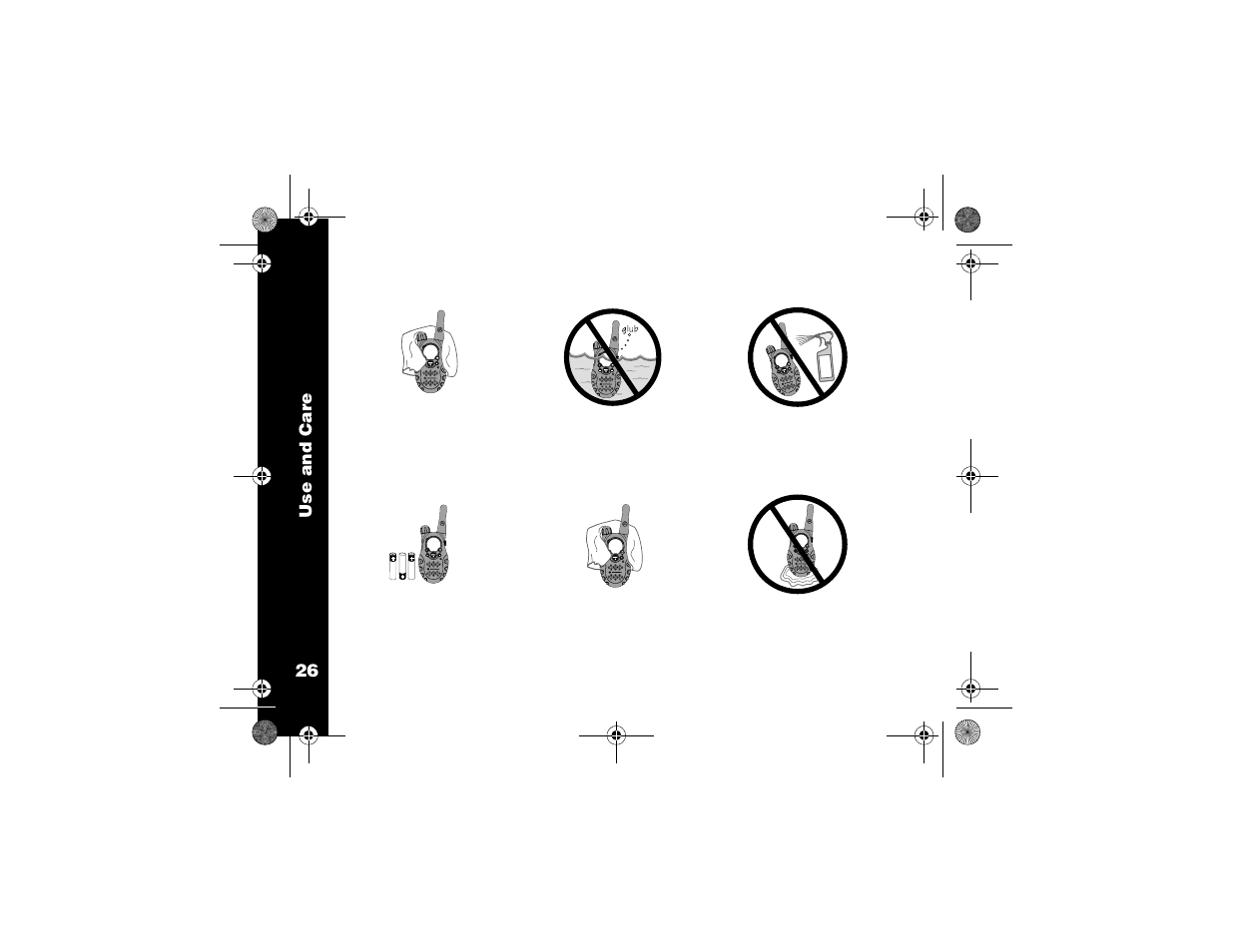 Use and care | Motorola T5800 User Manual | Page 30 / 42