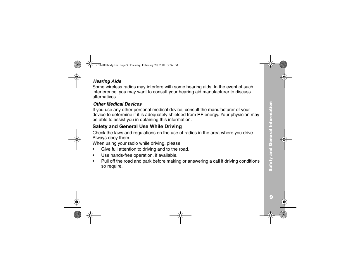 Motorola T6200 User Manual | Page 11 / 70