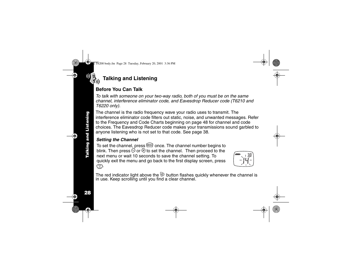 Before you can talk | Motorola T6200 User Manual | Page 30 / 70