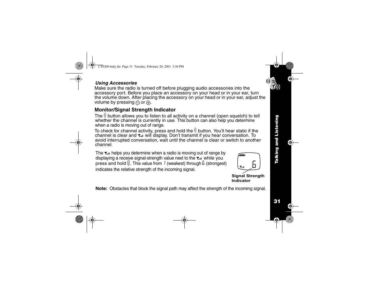 Motorola T6200 User Manual | Page 33 / 70