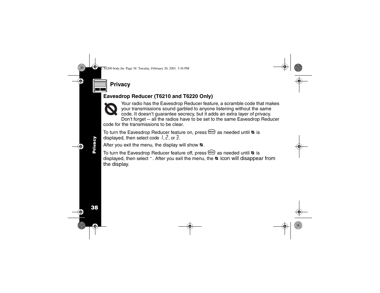 Motorola T6200 User Manual | Page 40 / 70