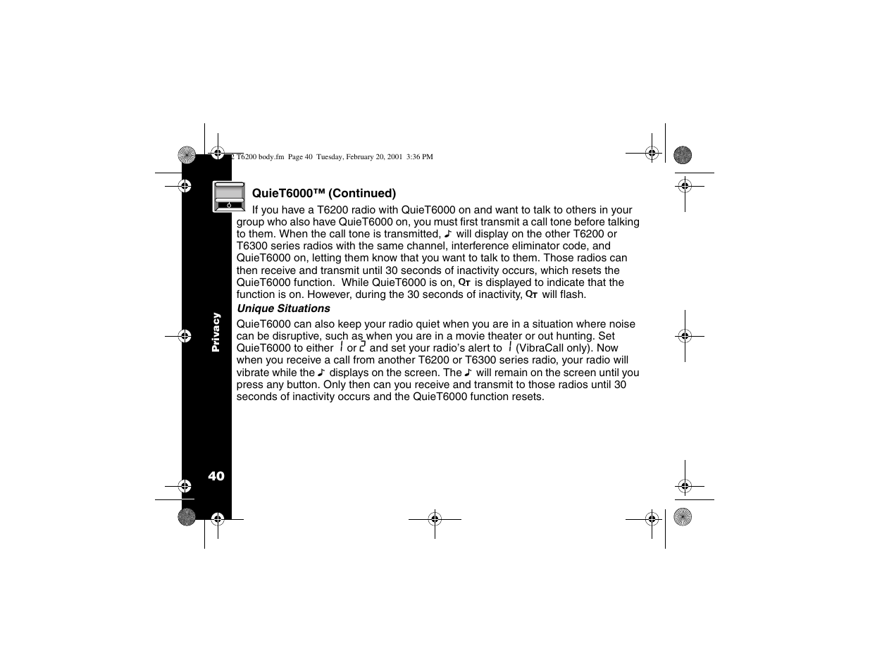 Motorola T6200 User Manual | Page 42 / 70