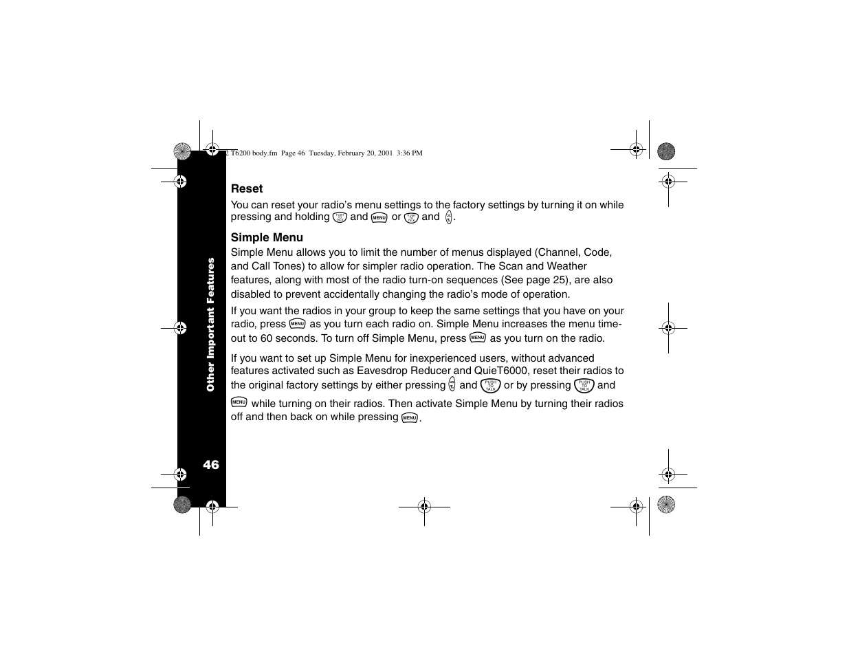 Motorola T6200 User Manual | Page 48 / 70