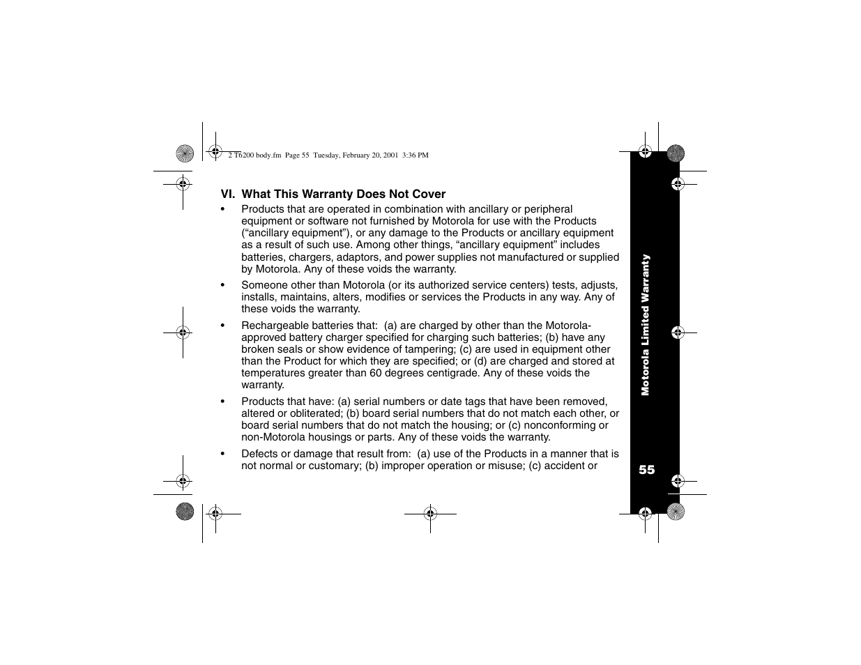 Motorola T6200 User Manual | Page 57 / 70
