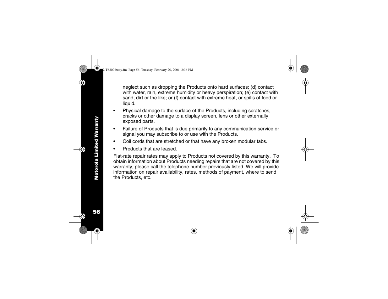 Motorola T6200 User Manual | Page 58 / 70