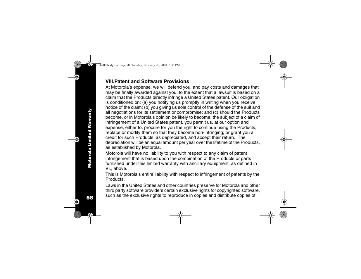 Motorola T6200 User Manual | Page 60 / 70
