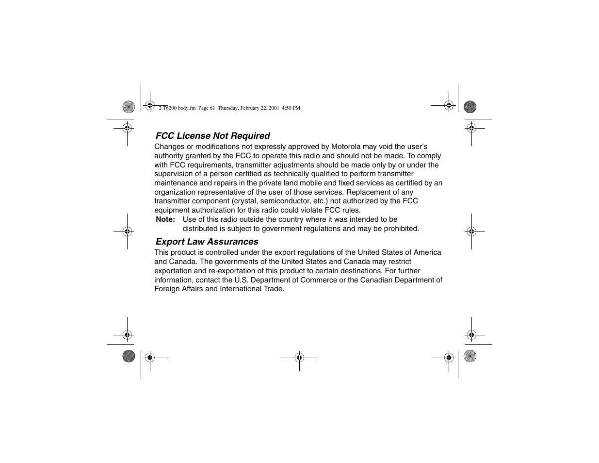 Motorola T6200 User Manual | Page 63 / 70